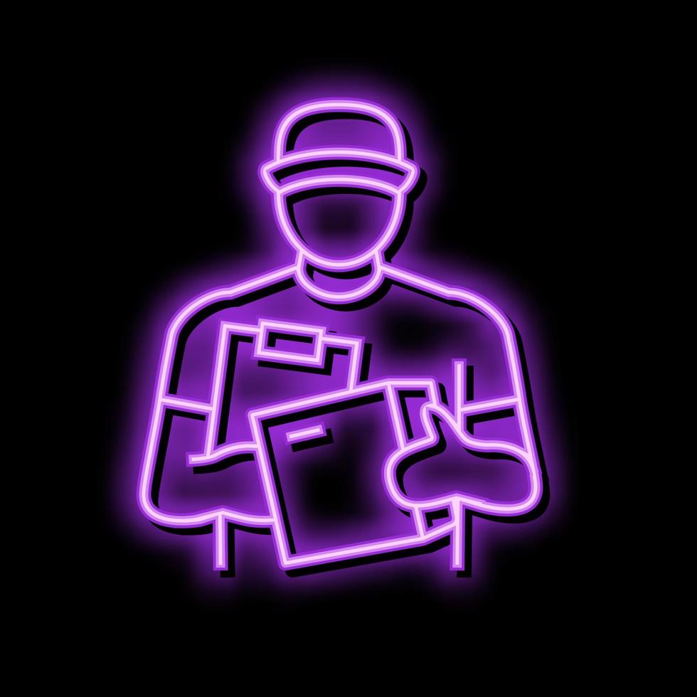 service courier neon glow icon illustration vector