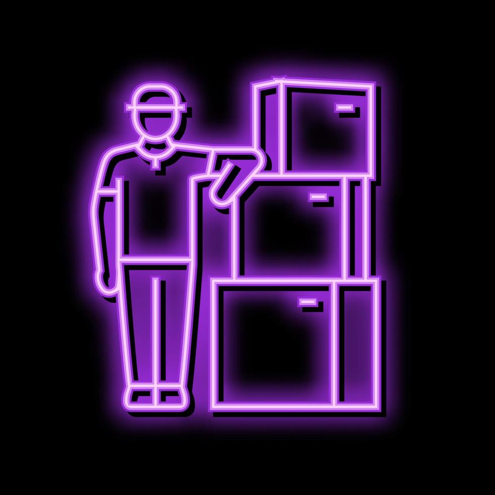 transportation courier neon glow icon illustration vector