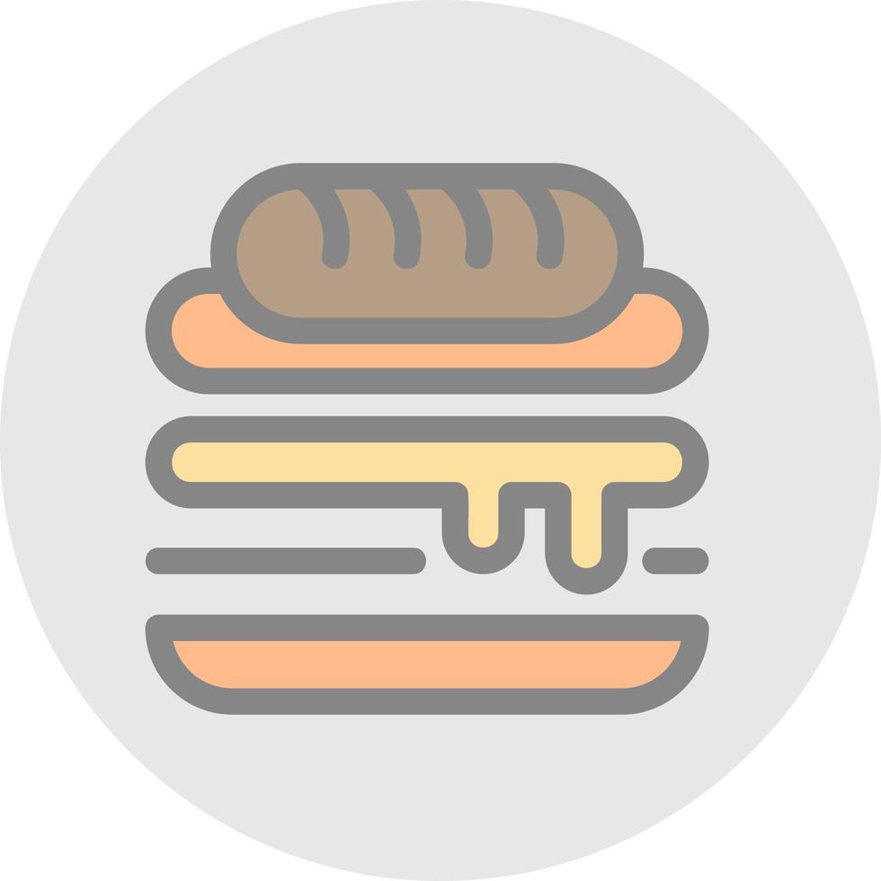 Cuban Sandwich Vector Icon Design