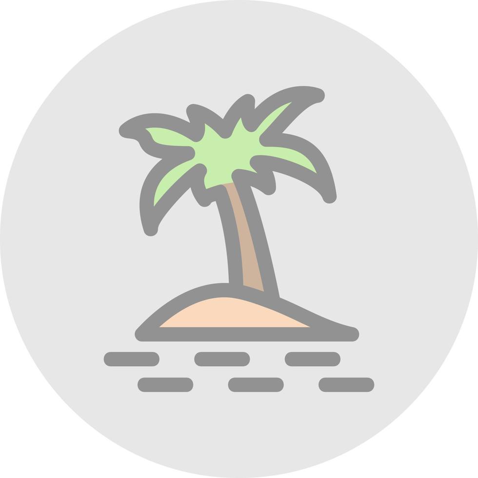 diseño de icono de vector de isla de palma