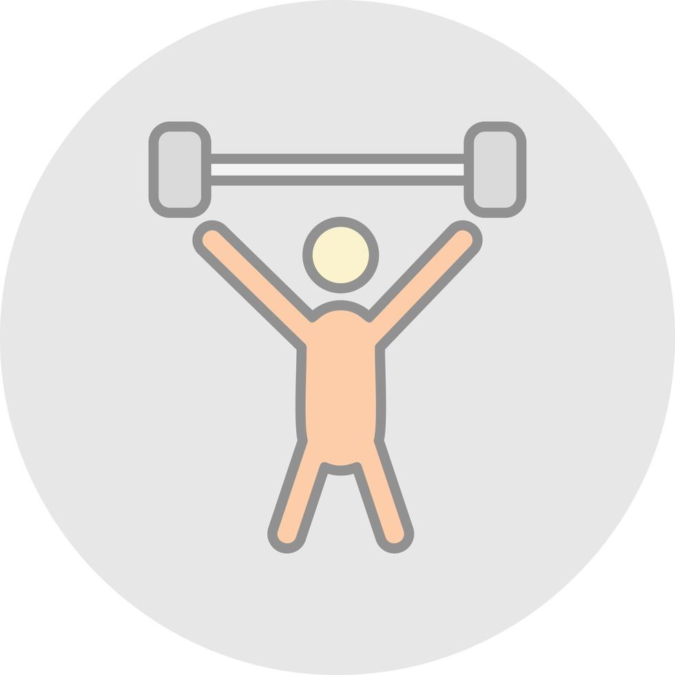 Weight Lifting Person Vector Icon Design