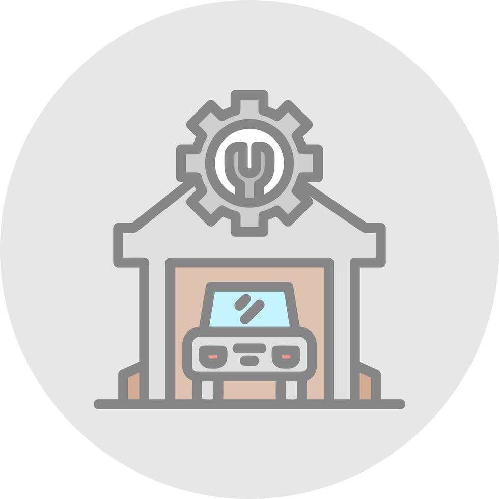 Mechanic Shop Vector Icon Design