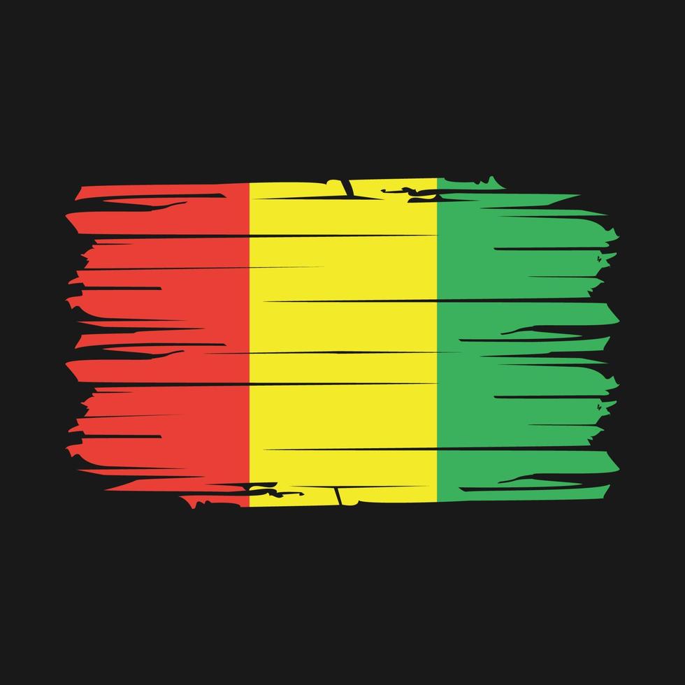 Guinea Flag Brush Vector