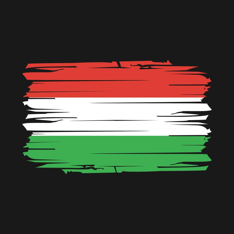 Hungary Flag Brush Vector