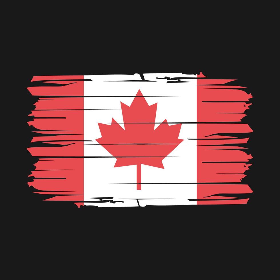 vector de pincel de bandera de canadá