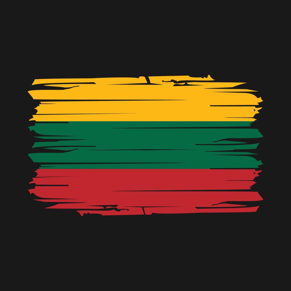Lithuania Flag Brush Vector
