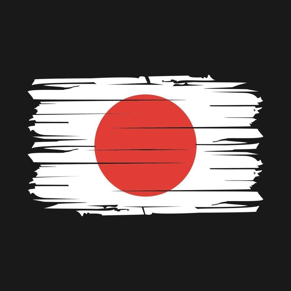 Japan Flag Brush Vector