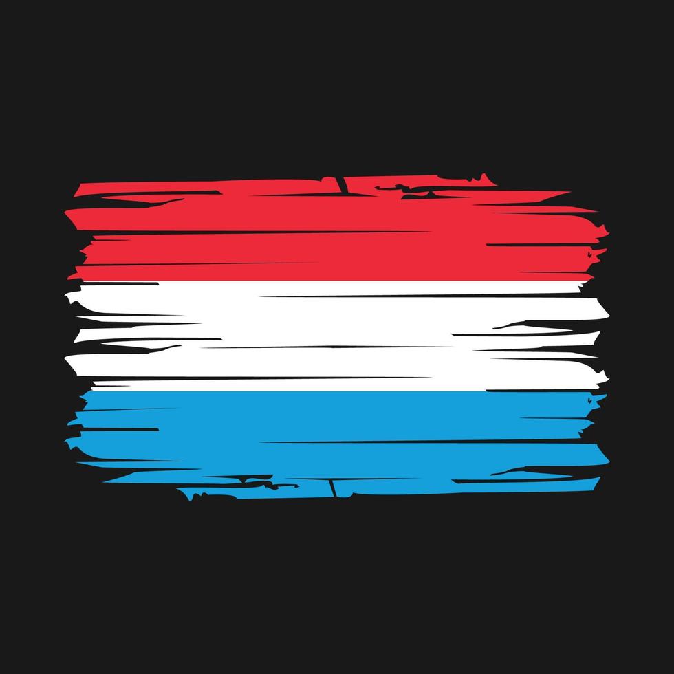 Luxembourg Flag Brush Vector