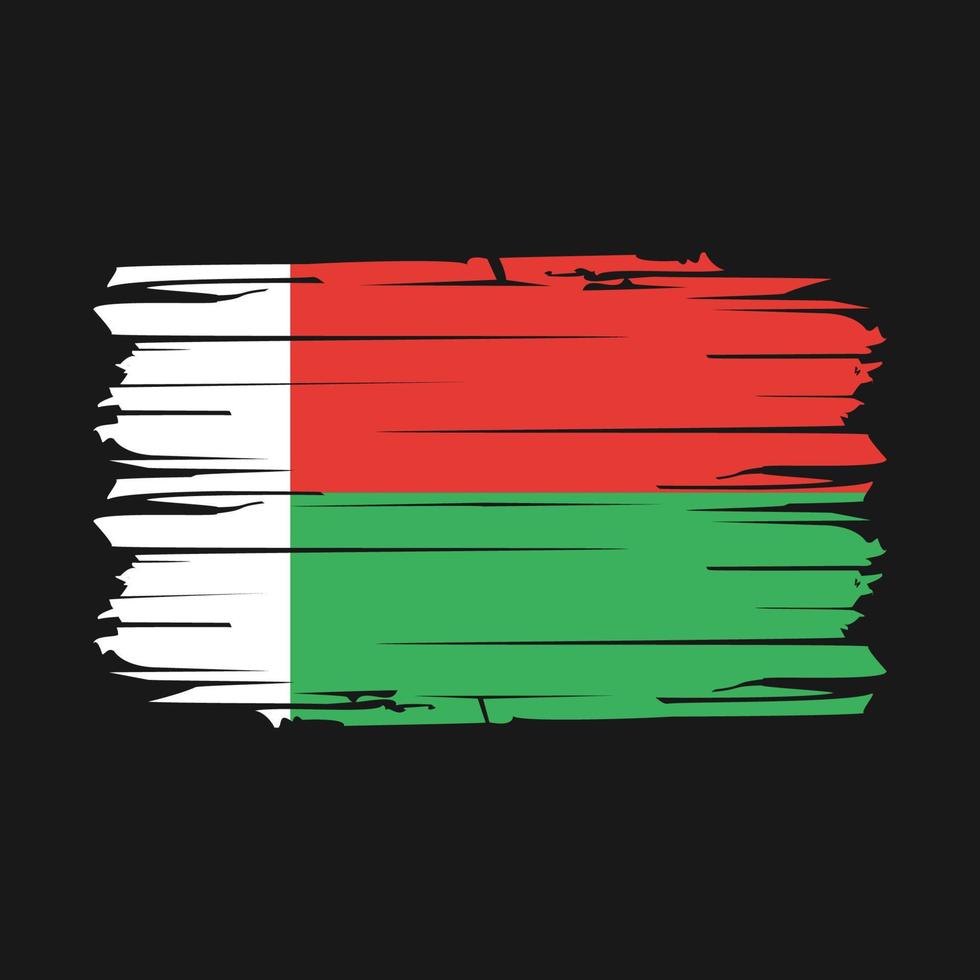 Madagascar Flag Brush Vector