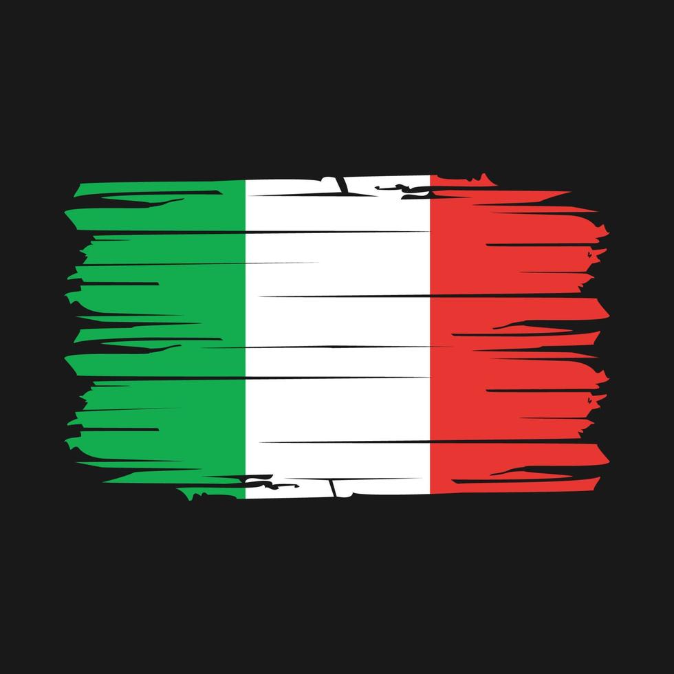 vector de pincel de bandera de italia