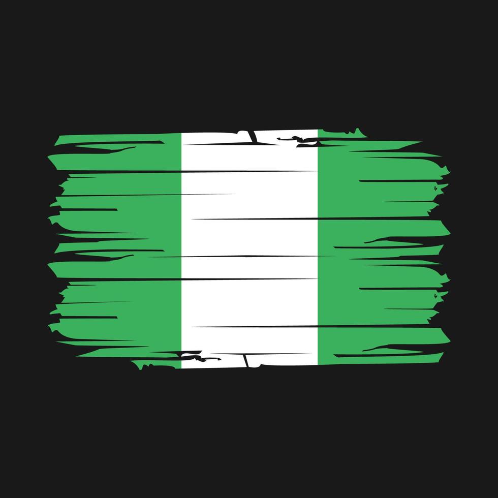 Nigeria Flag Brush Vector