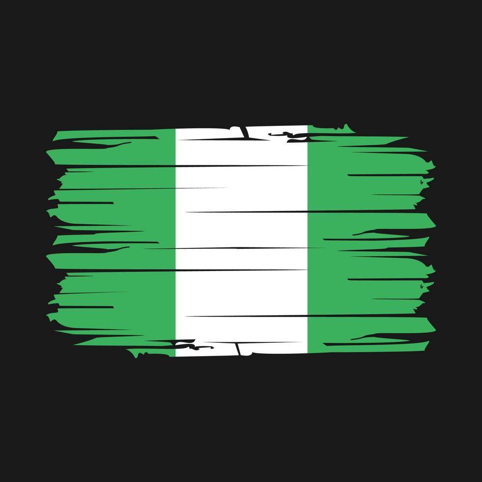 vector de pincel de bandera de nigeria