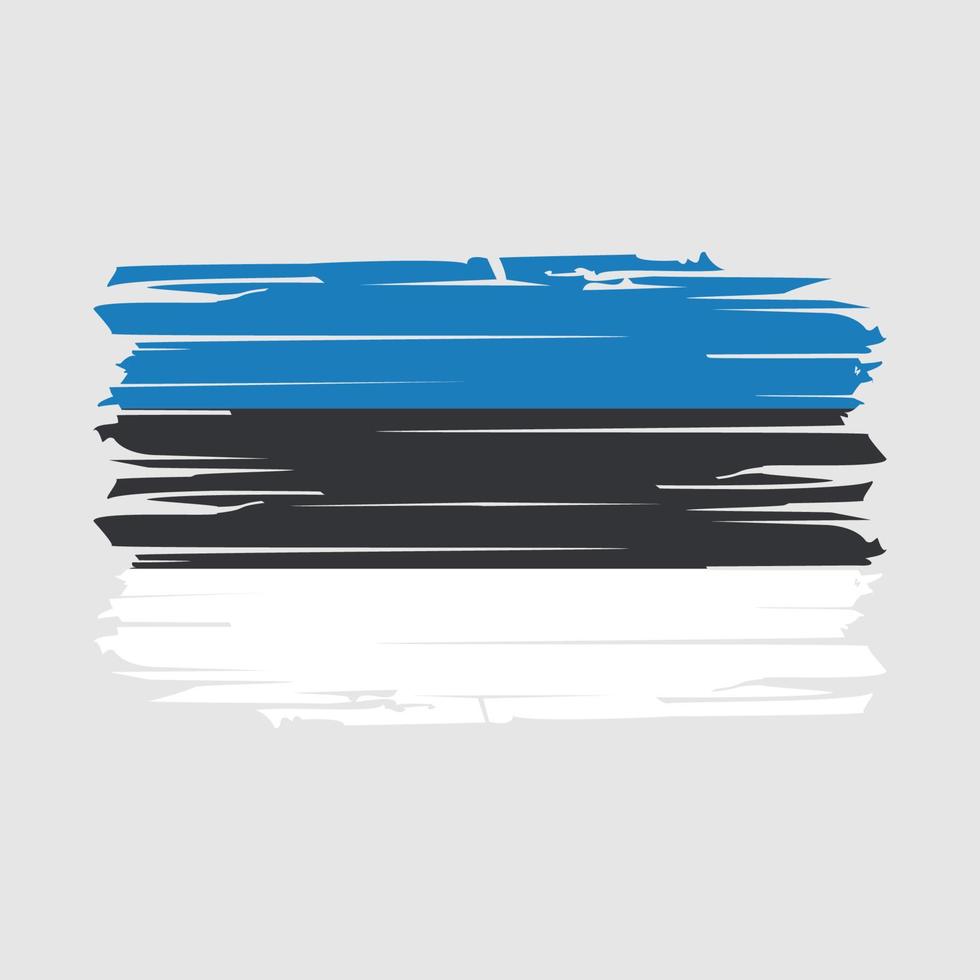 vector de pincel de bandera de estonia