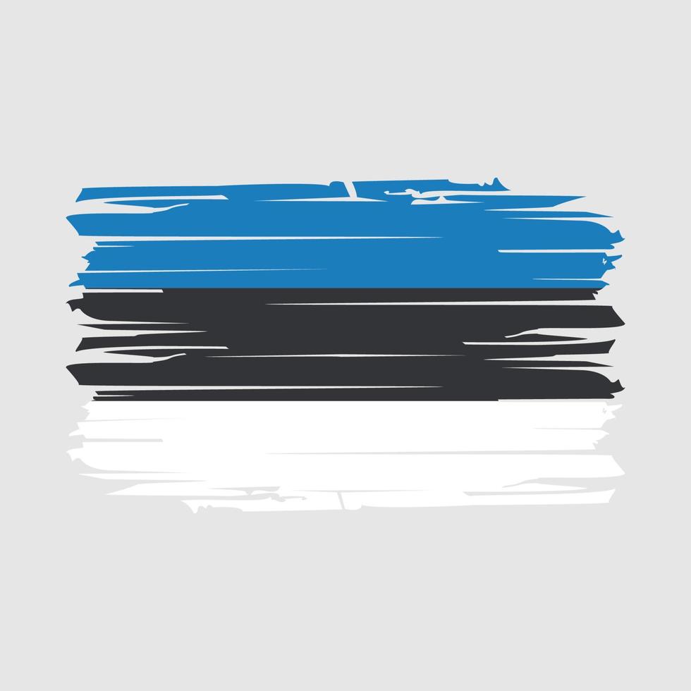 Estonia Flag Brush Vector