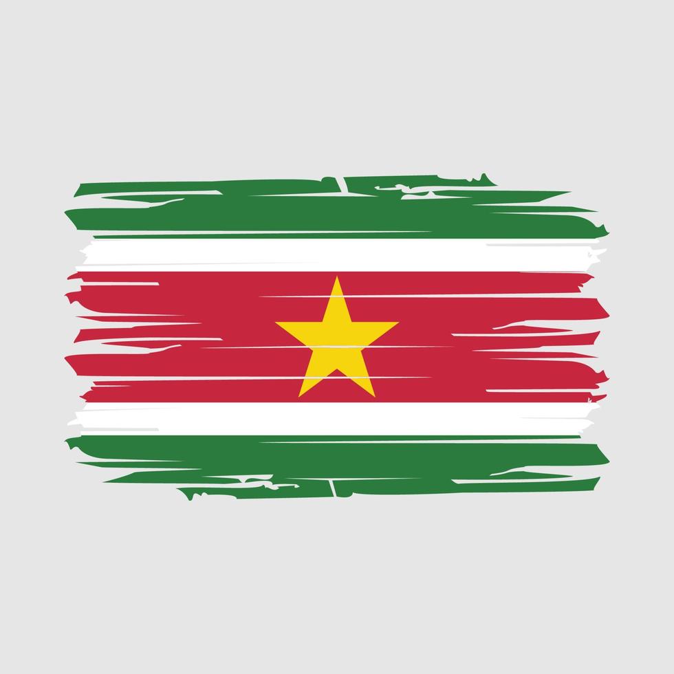 Suriname Flag Brush Vector