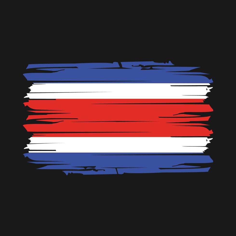 Costa Rica Flag Brush Vector