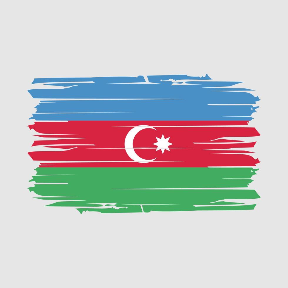 vector de pincel de bandera de azerbaiyán