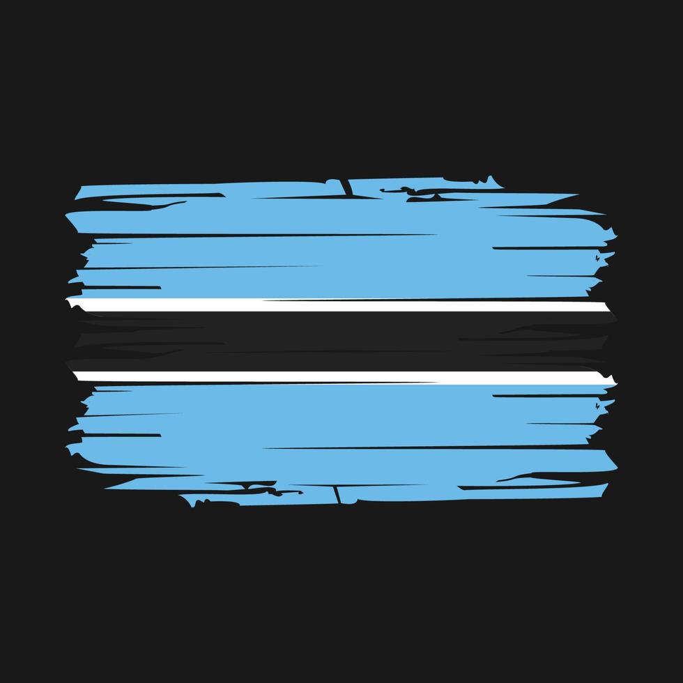 Botswana Flag Brush Vector