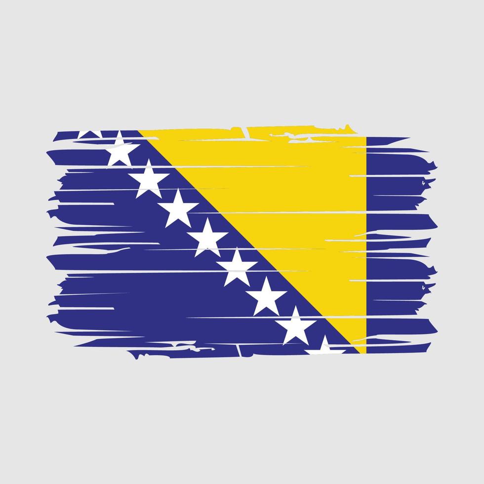 vector de pincel de bandera de bosnia