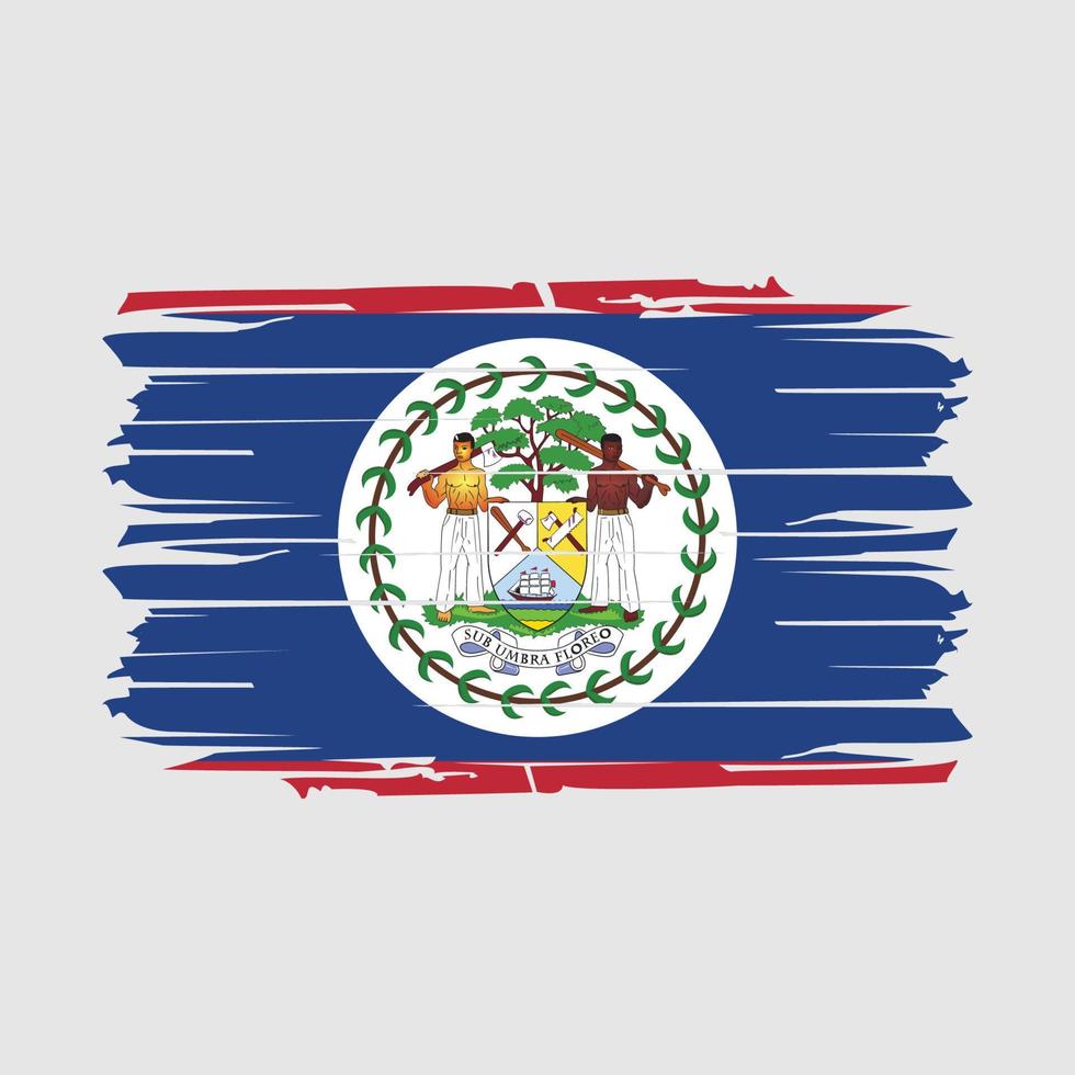 vector de pincel de bandera de belice