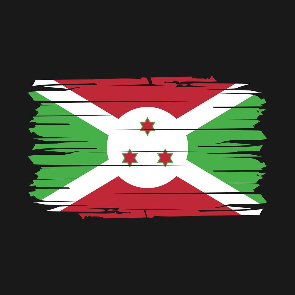 vector de pincel de bandera de burundi