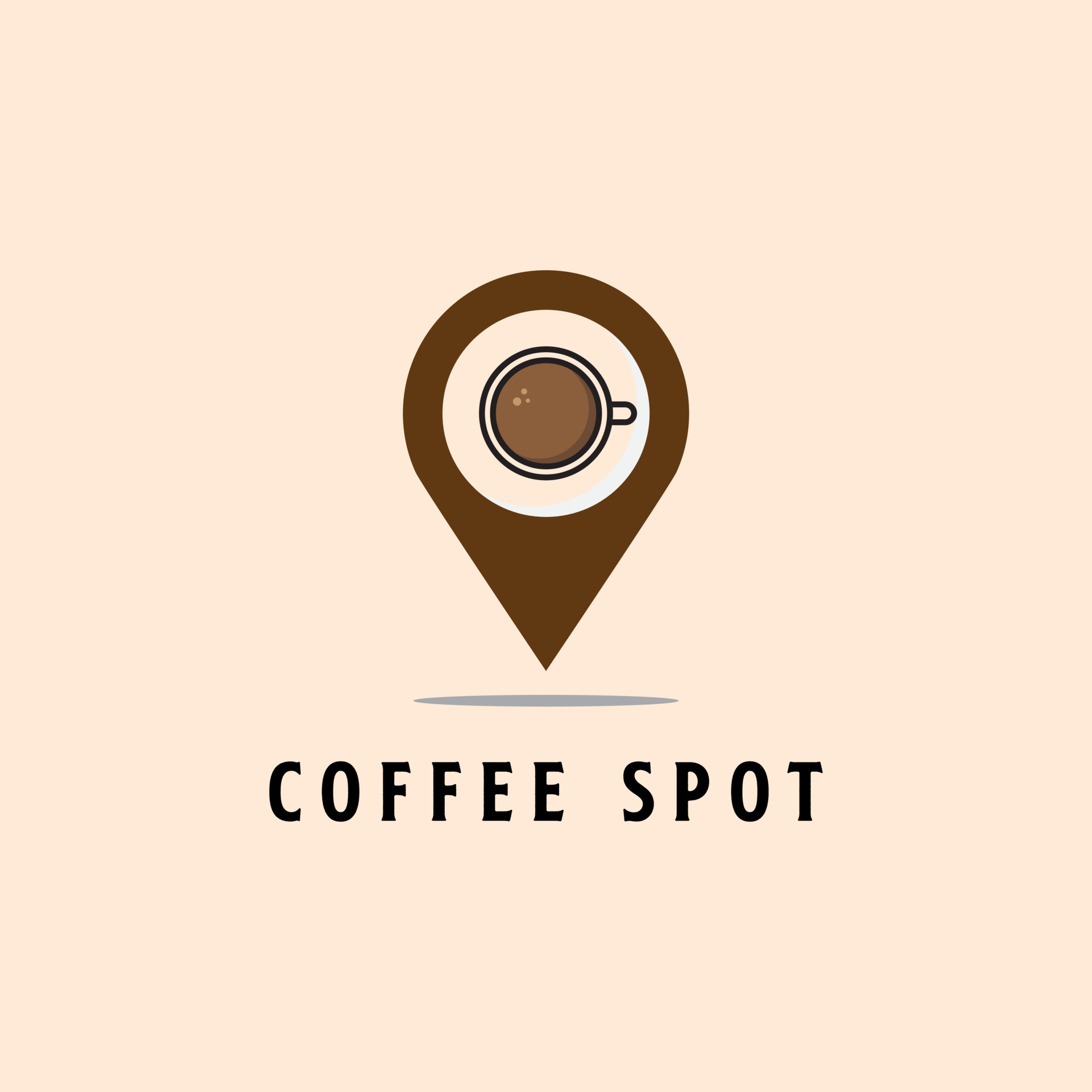 Coffee spot logo design vector 20379071 Vector Art at Vecteezy