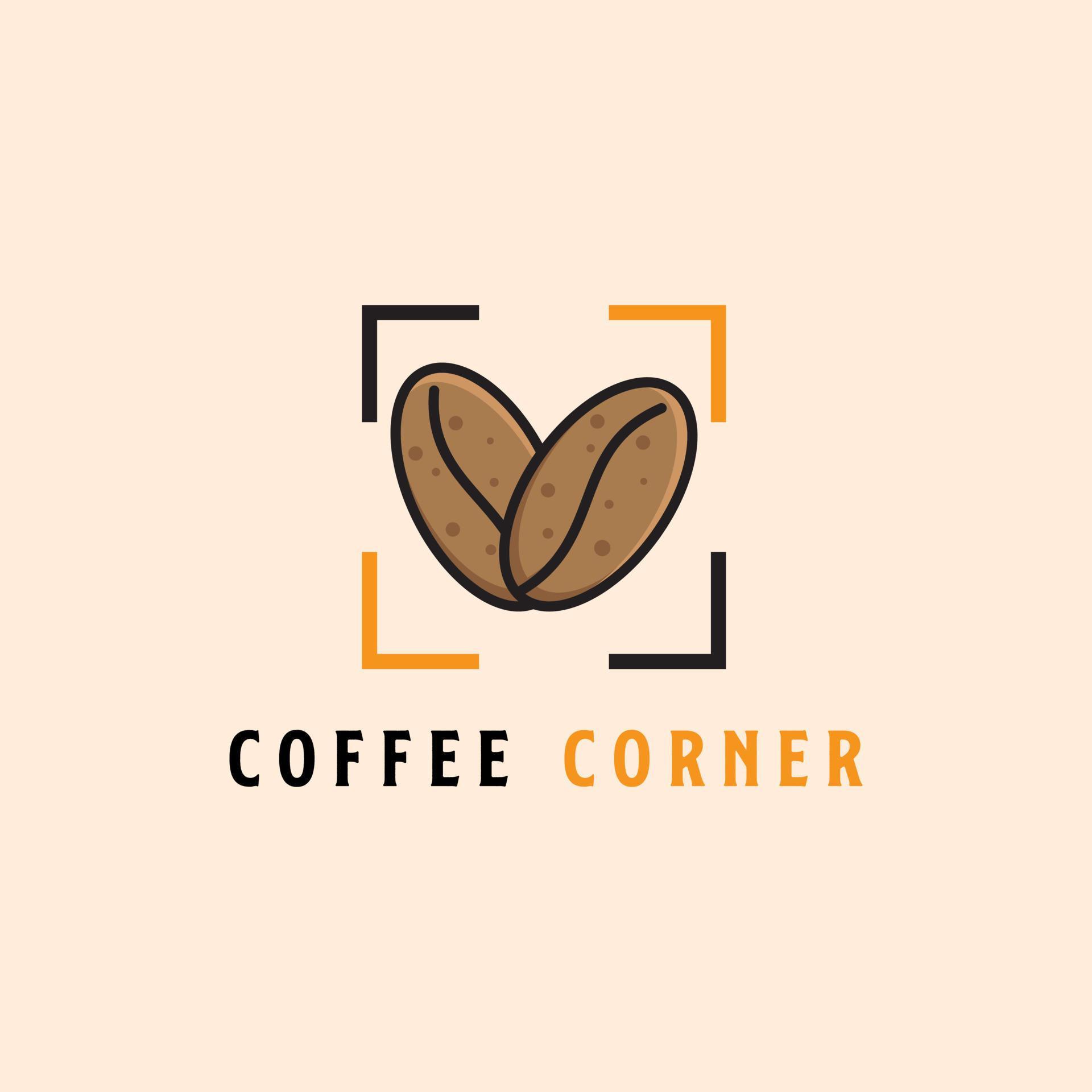 coffee corner shop logo design vector 20379074 Vector Art at Vecteezy
