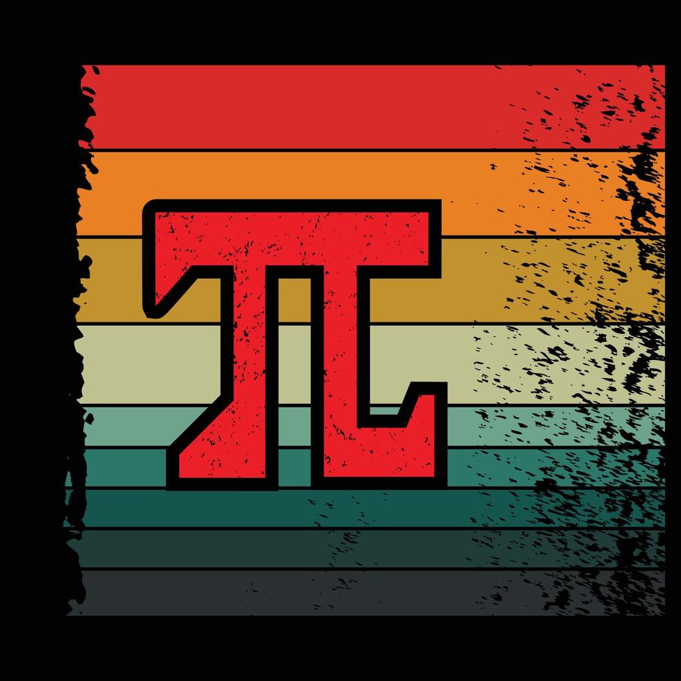 retro pi vector t-shirt