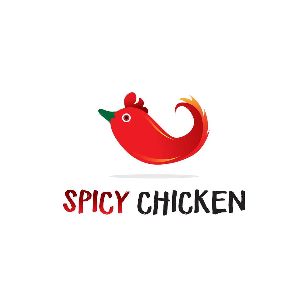 picante pollo logo, logo frito pollo restaurante valores ilustración vector