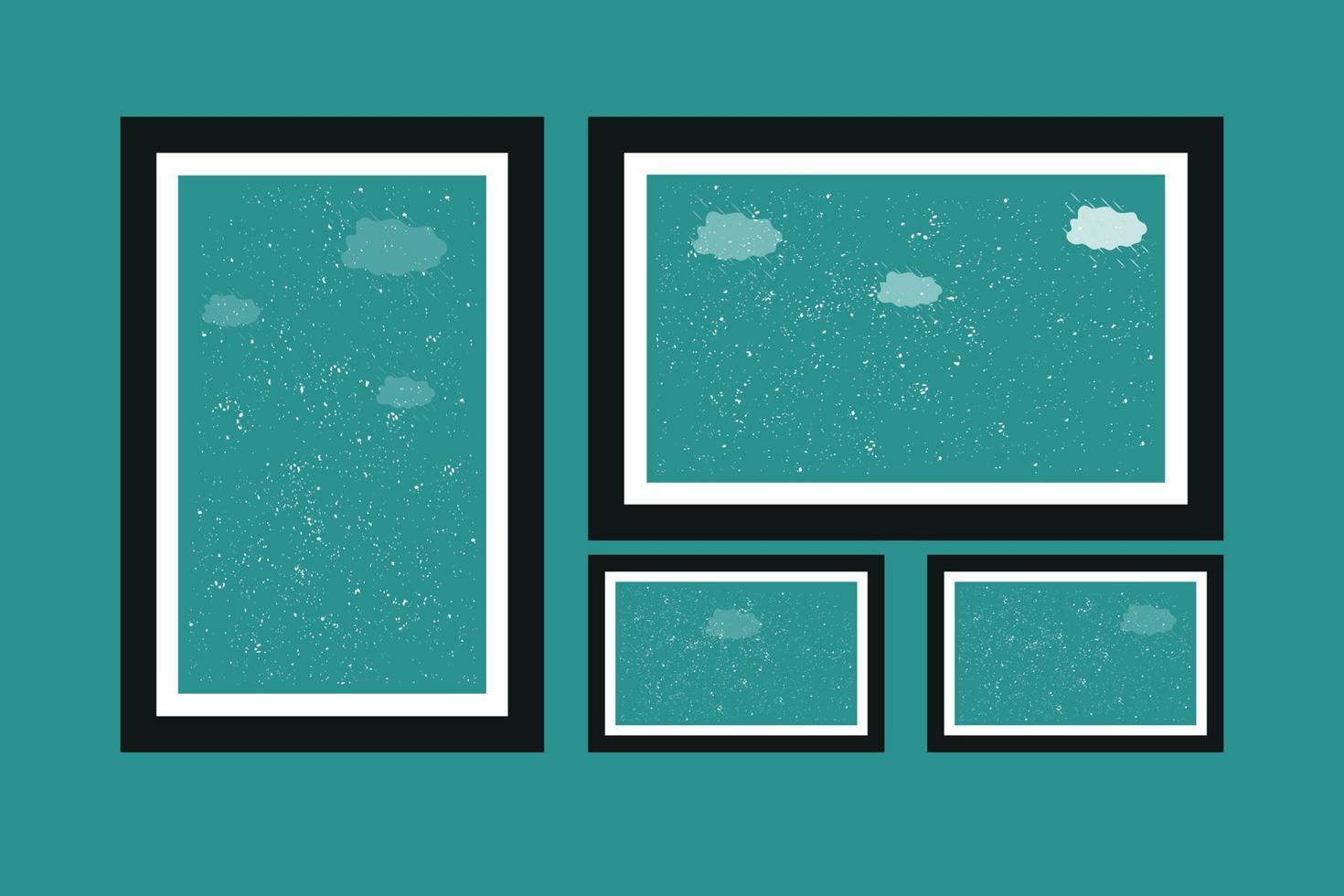 Wall illustration and digital art Frame design vector