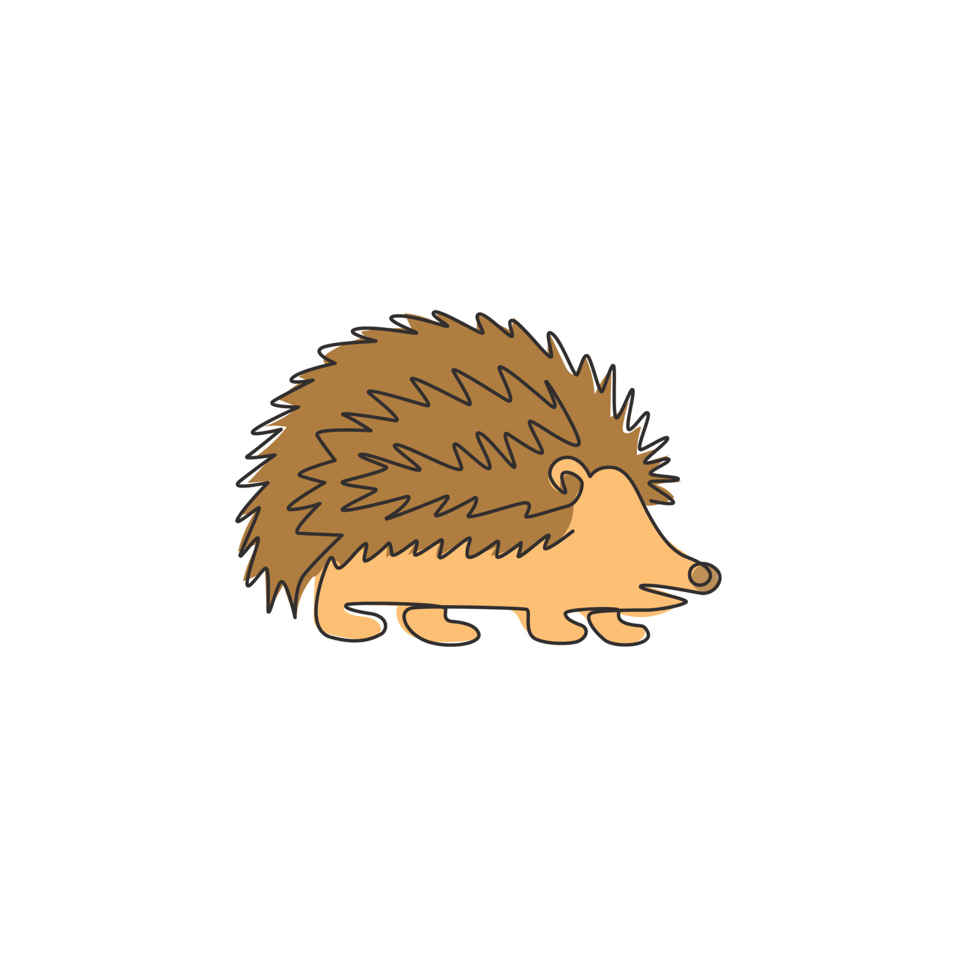 cute hedgehog drawing