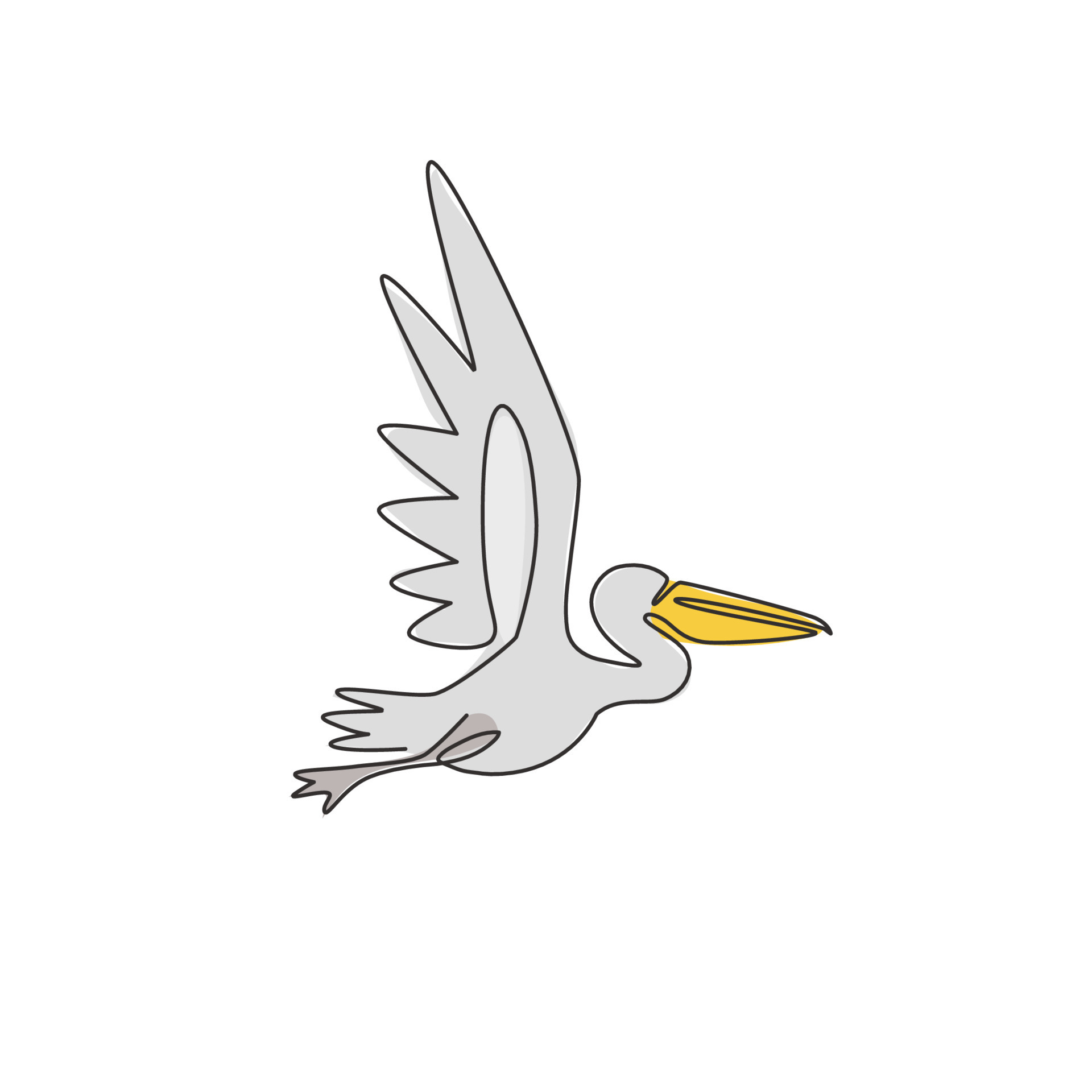 One continuous line drawing of cute pelican for delivery service company logo identity. Large bird mascot concept for product shipping service enterprise. Single line draw vector design illustration 20380004 Vector Art at One continuous line drawing of cute pelican for delivery service company logo identity. Large bird mascot concept for product shipping service enterprise. Single line draw vector design illustration 20380004 Vector Art at