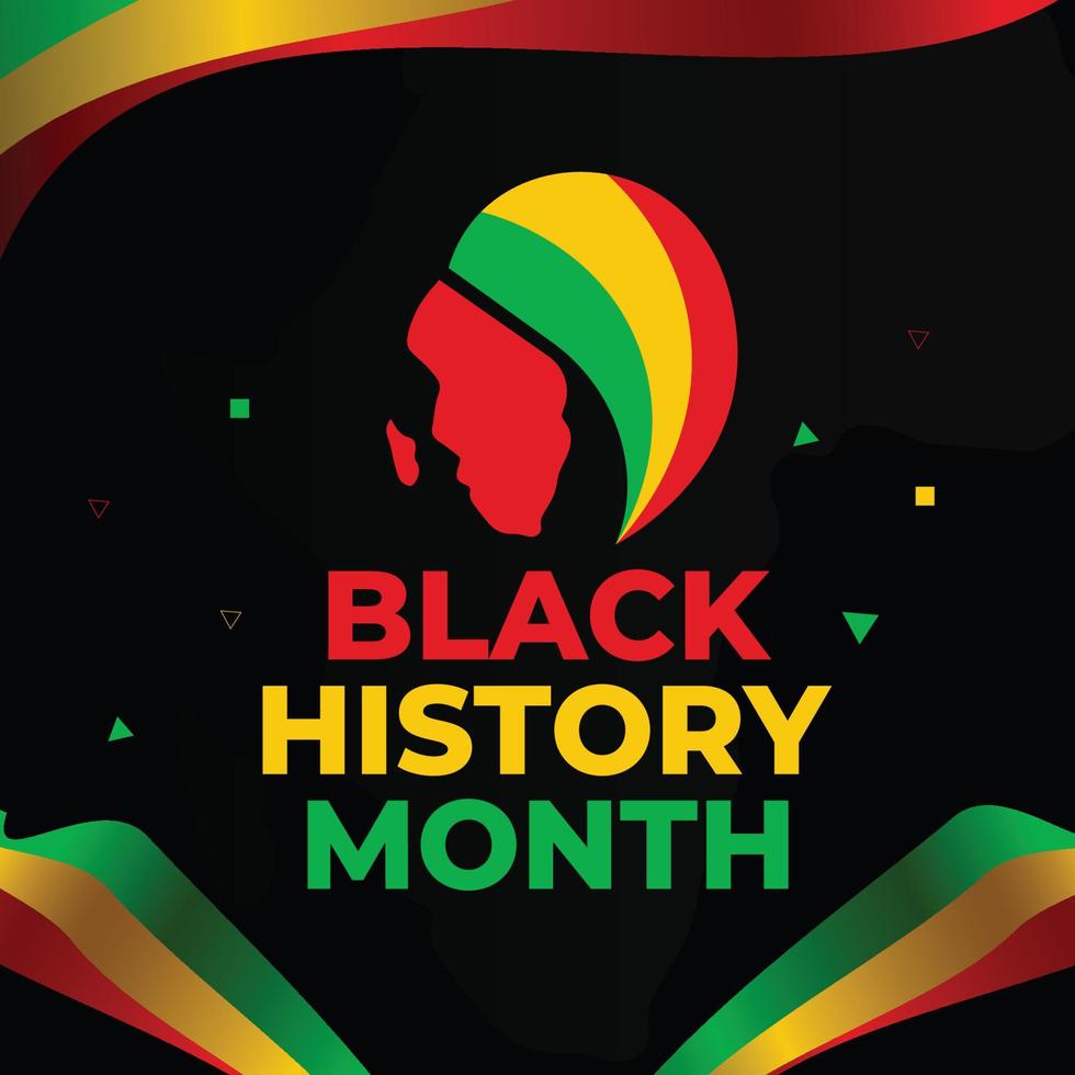 Black History Month Social Media Post vector