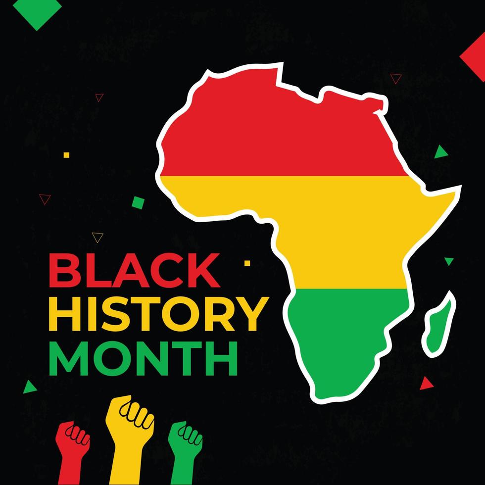 Black History Month Modern Social Media Post vector