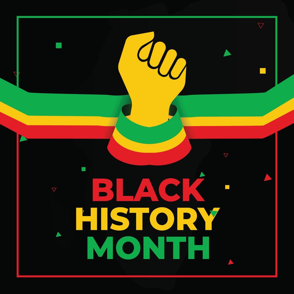 Black History Month Creative And Minimal Social Media Post vector