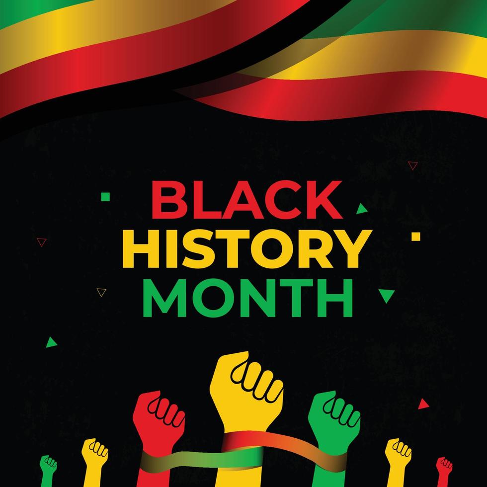Black History Month Creative And Minimal Social Media Post Template vector
