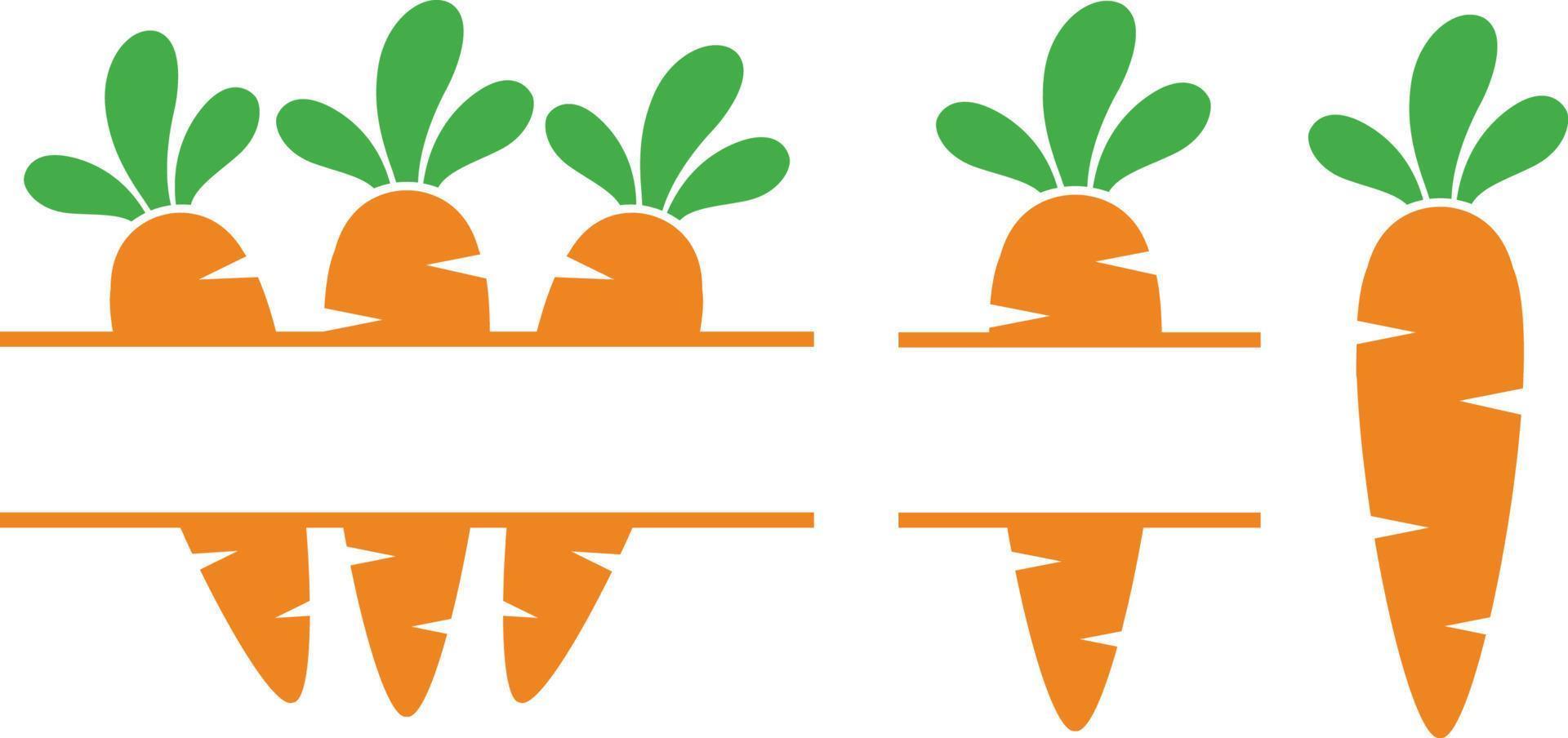 Easter Carrot SVG Bundle, Carrot Frame SVG, Carrot Split Monogram Svg, Png, Eps, Dxf vector