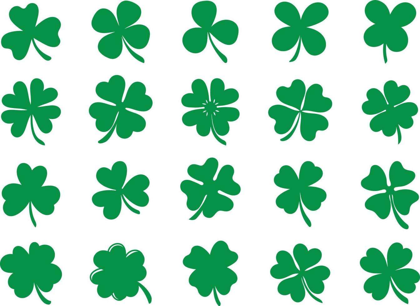 Shamrock SVG, Clover Leaf SVG, Trefoil Svg, Saint Patricks Day Svg, Four Leaf Svg, For Cricut, For Silhouette, Cut File, Dxf, Png, Svg vector