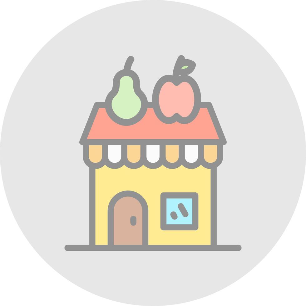 diseño de icono de vector de tienda de frutas