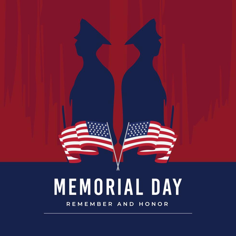 United States Memorial Day Banner design template vector