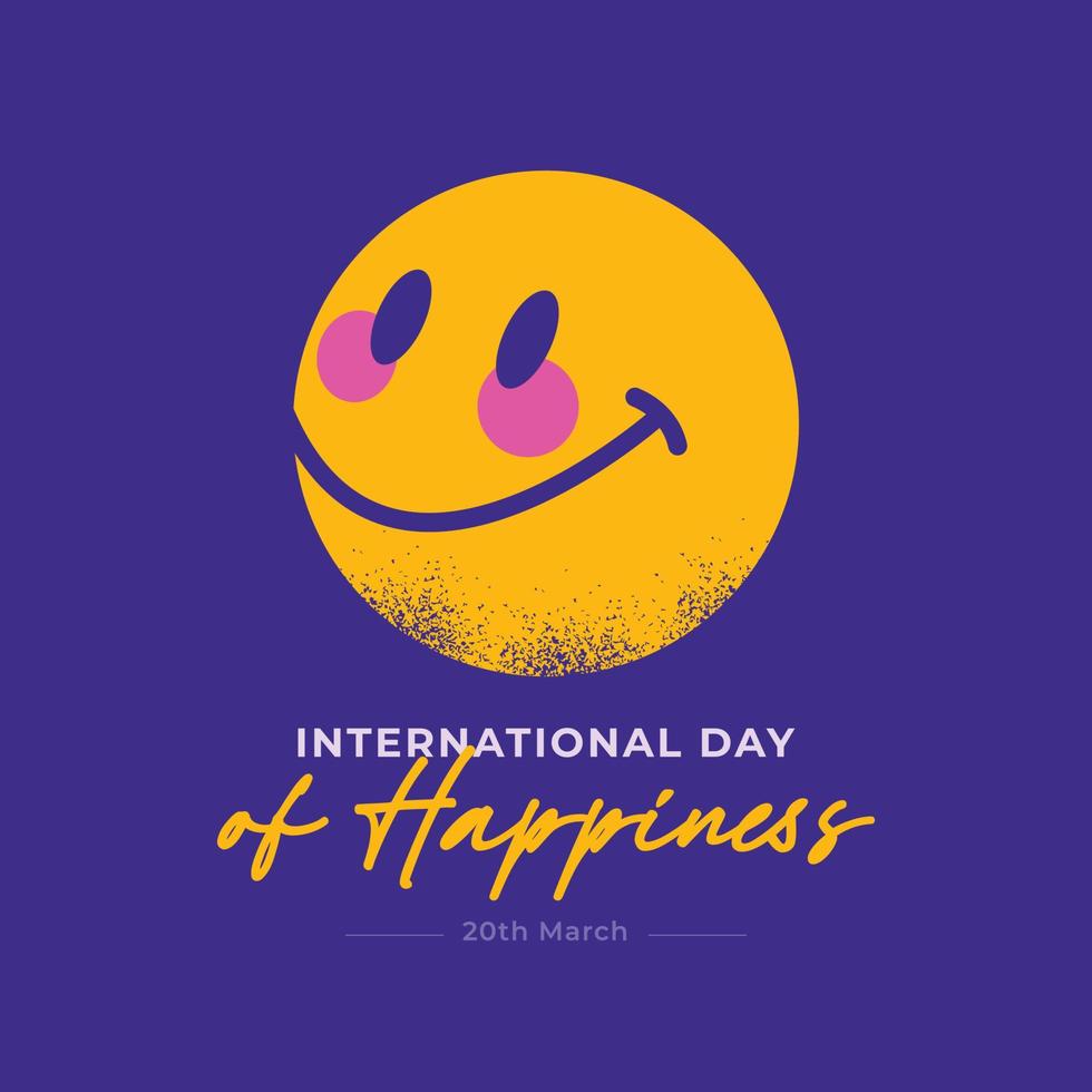 Celebrations International day of happiness banner design template vector