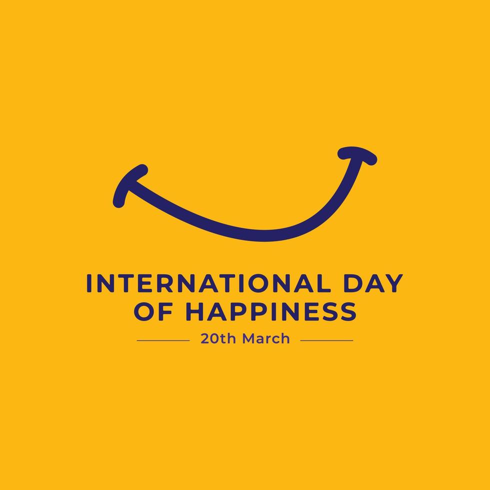 Celebrations International day of happiness banner design template vector