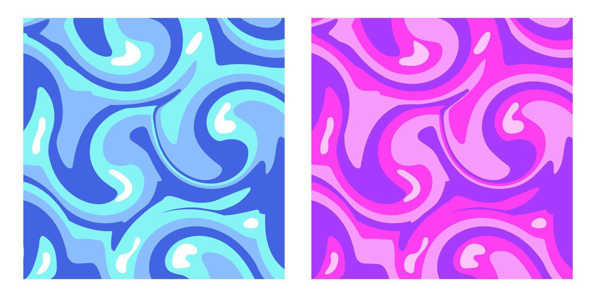 Bright  retro backgrounds  with pink warped acid neon lines vector