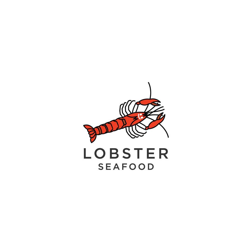 Vector Logo Illustration Lobster Simple