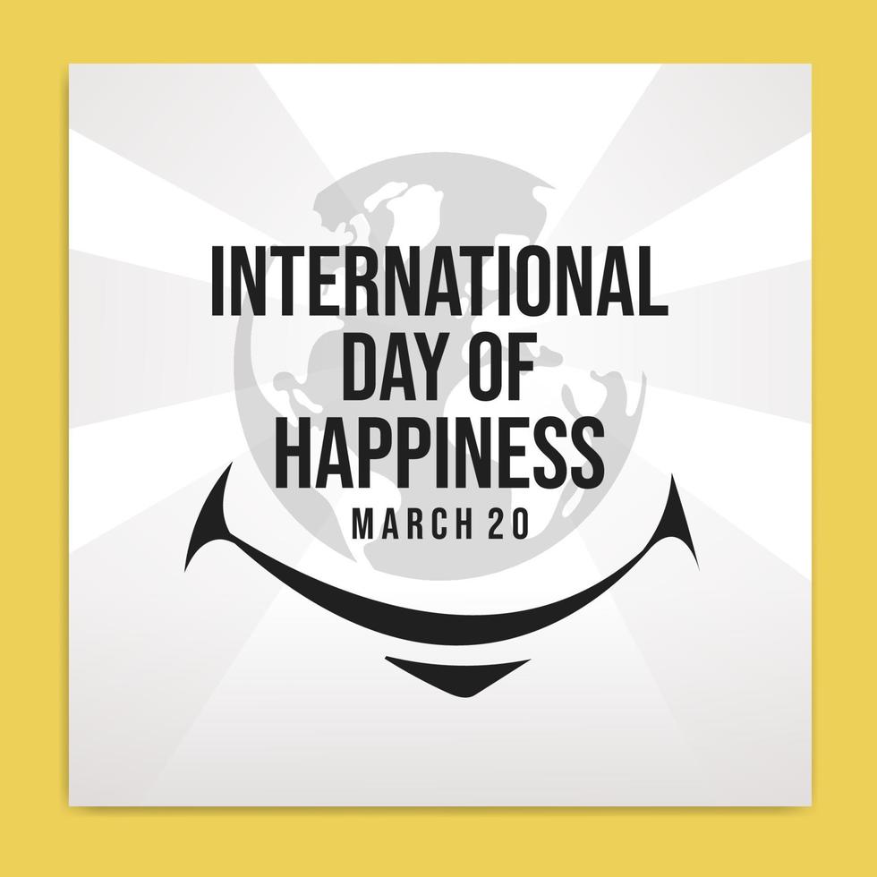 International Day of Happiness Vector Concept