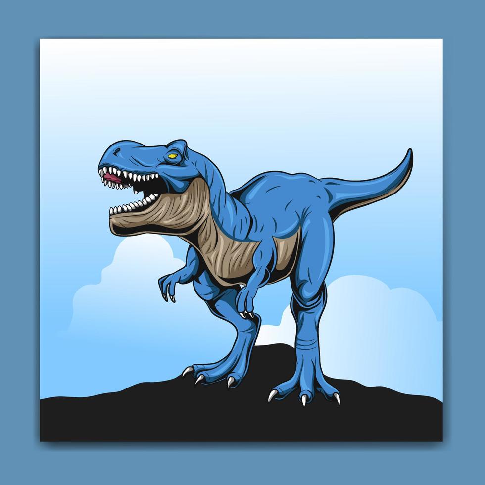 tiranosaurio rex vector ilustración lleno color