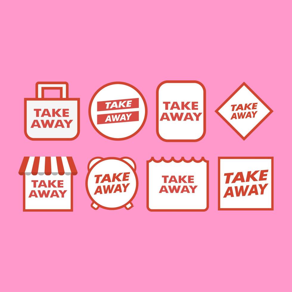 Take away simple logo vector