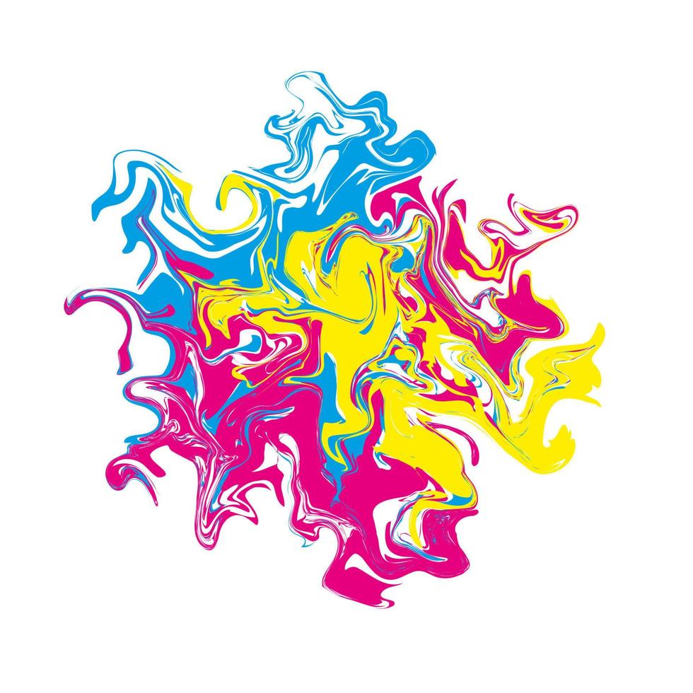 Abstract colorful liquid background on white vector