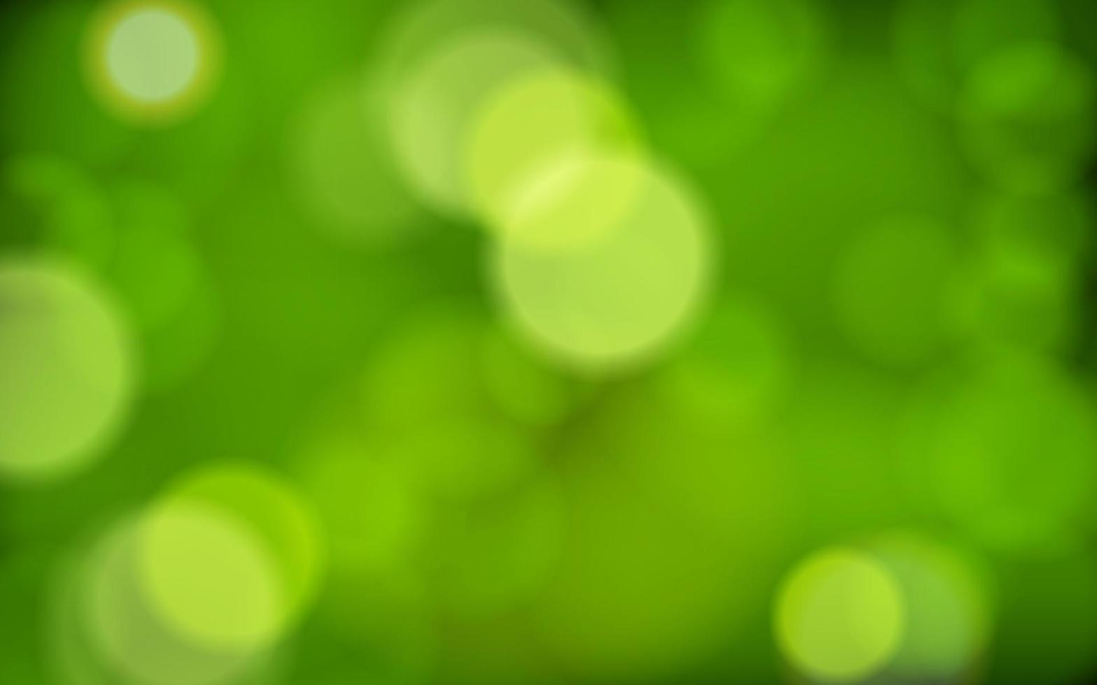 Natural Green Bokeh Blurred Background, Vector Illustration