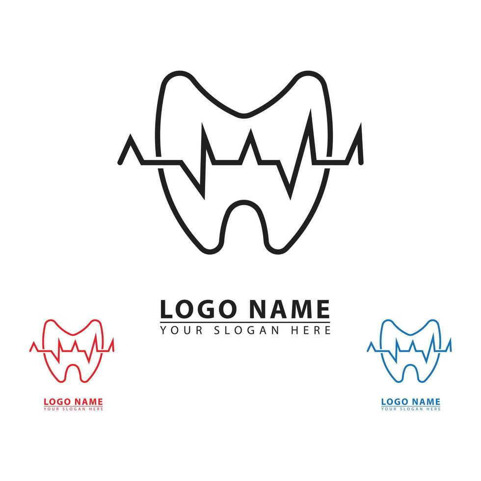 legumbres y dientes logo icono vector. vector